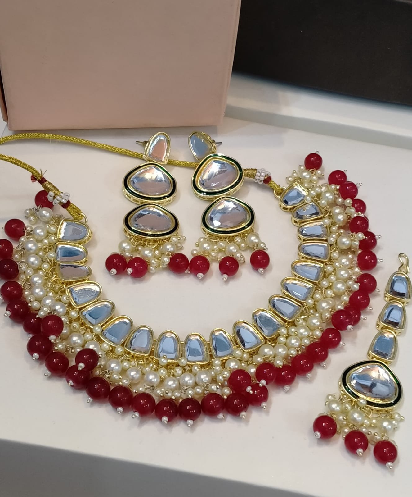 indian Jaipuri Kundan neckless set