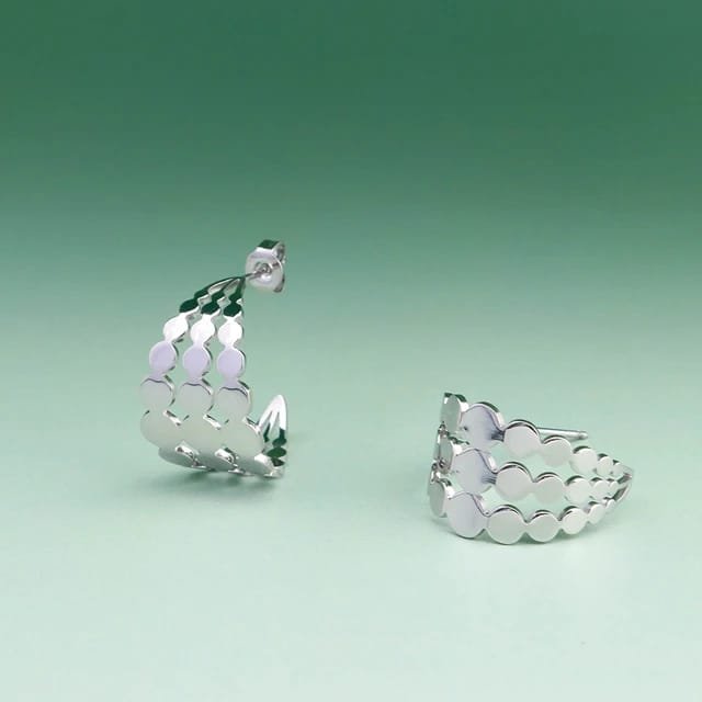 silver earrings