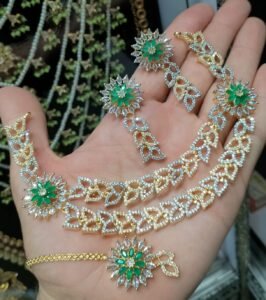 Indian necklace bhindi with Jhumki