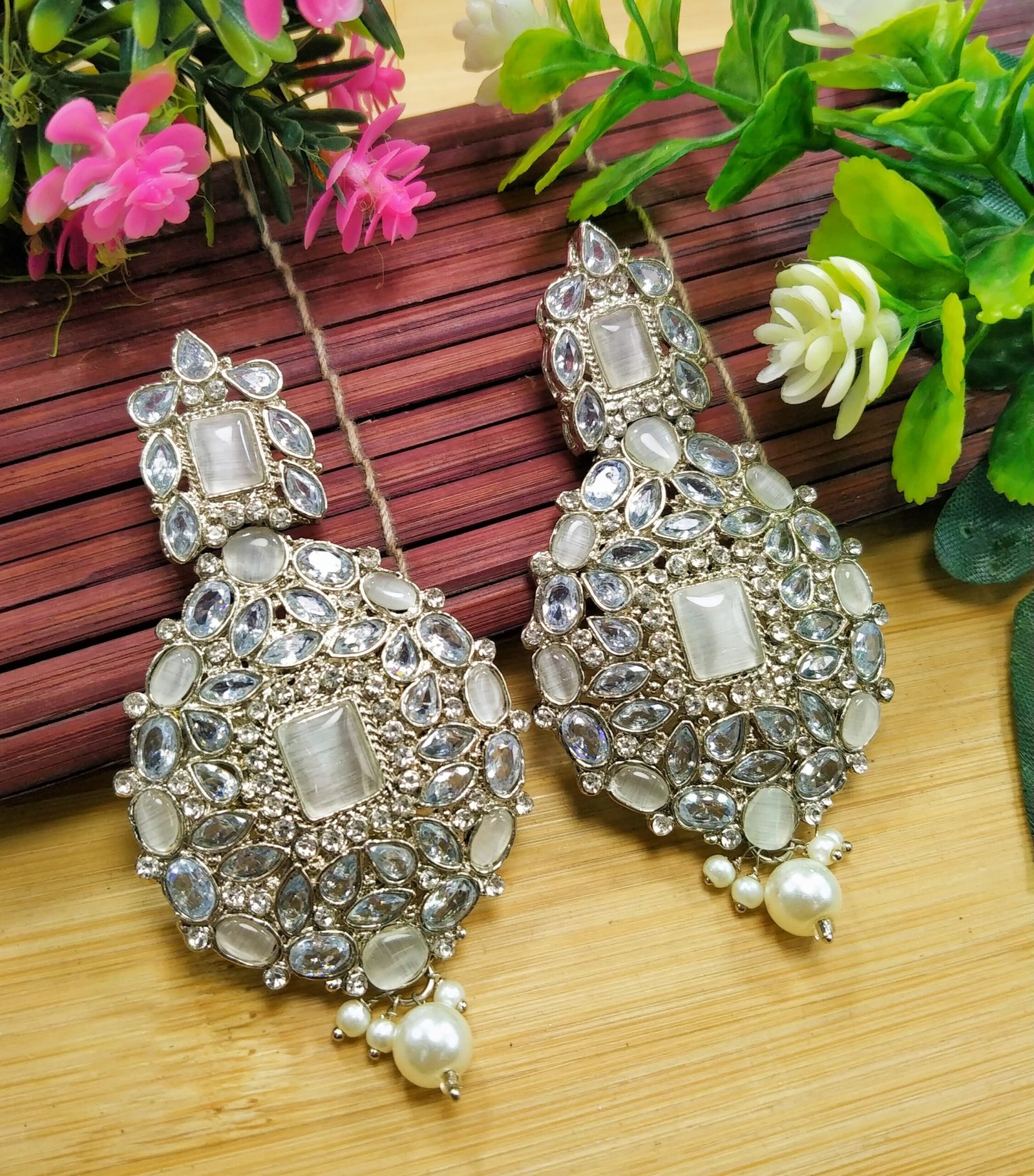 Most Attractive Full Zircon Big size Egyptian Style Drop Earrings