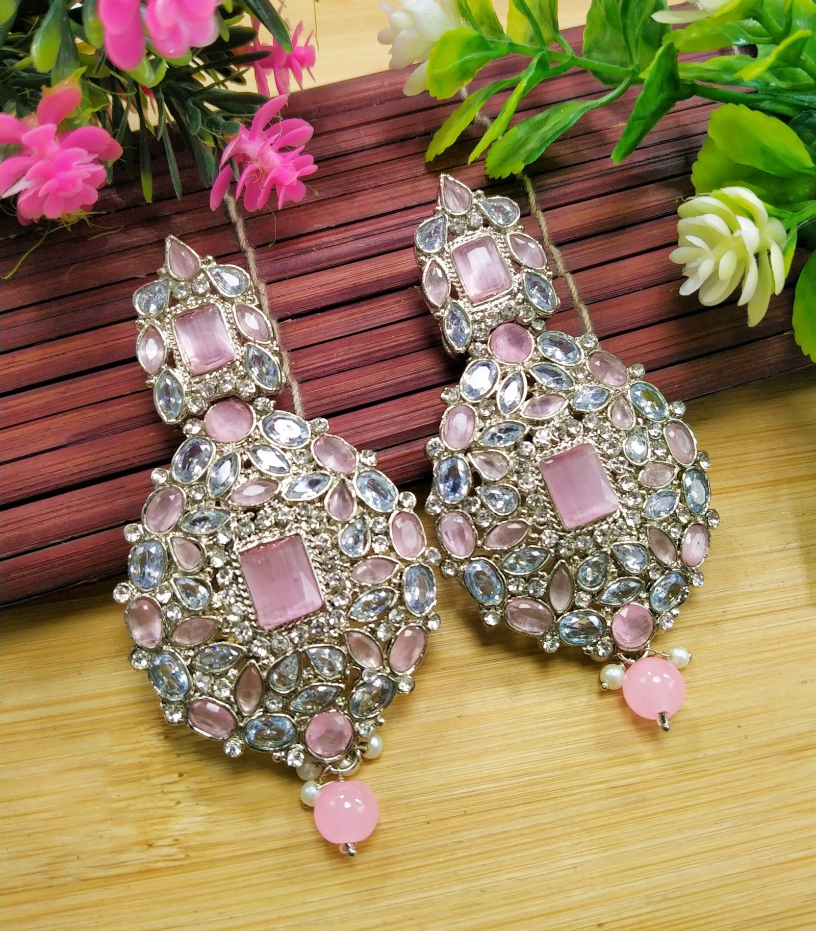 Most Attractive Full Zircon Big size Egyptian Style Drop Earrings