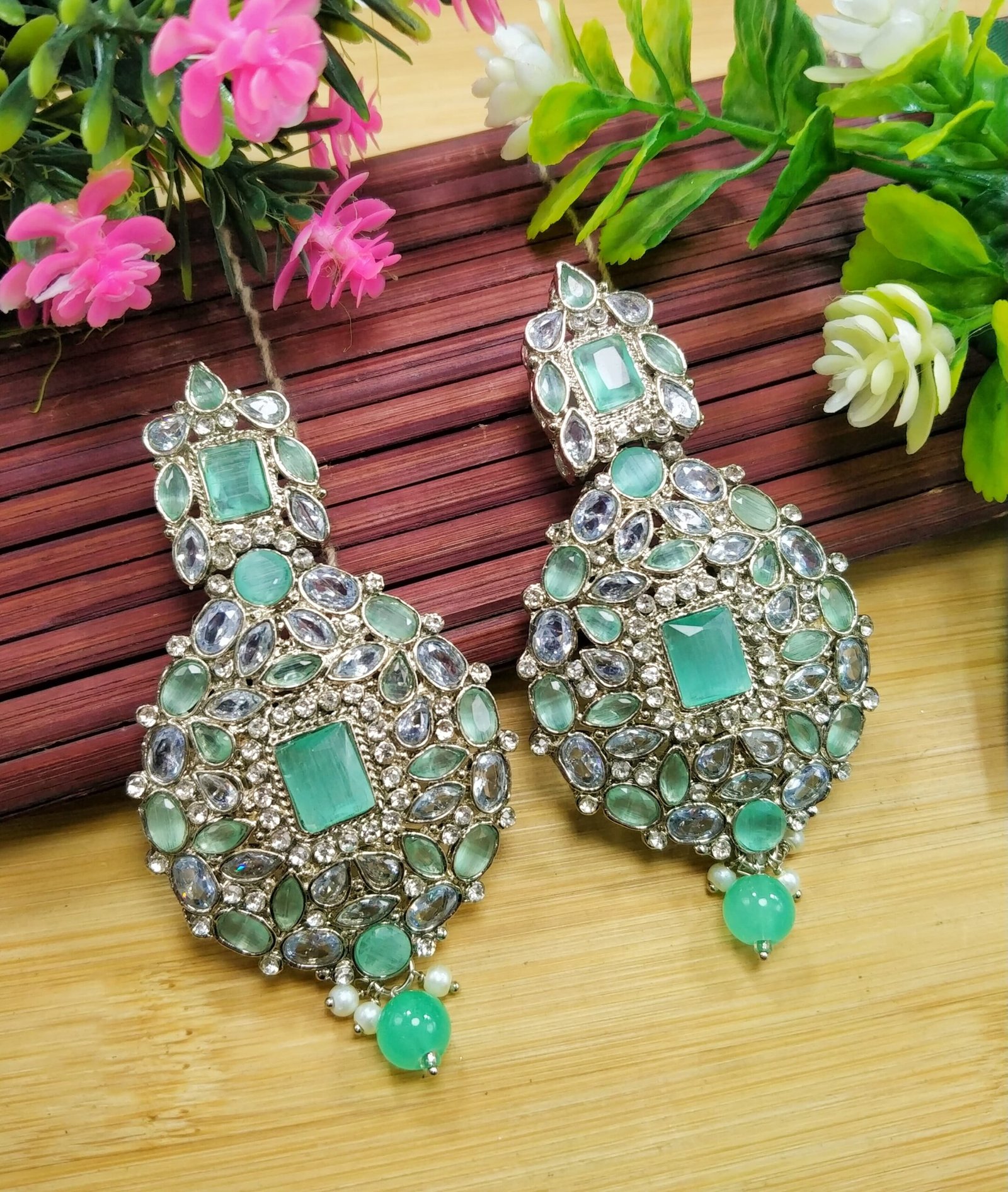 Most Attractive Full Zircon Big size Egyptian Style Drop Earrings