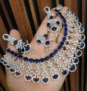 Indian necklace Bindiya with Jhumki