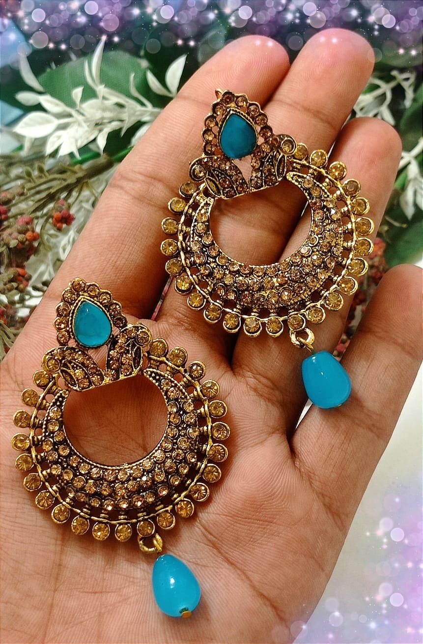 Antique Bali Earring Best Quality Collection Stonework Earring