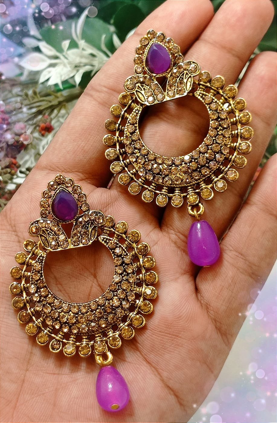 Antique Bali Earring Best Quality Collection Stonework Earring