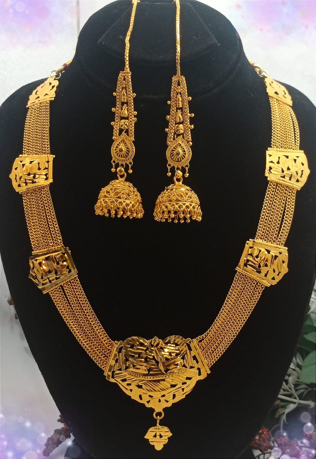 Gold Chine MALA Jhumki INDIAN COLLECTION